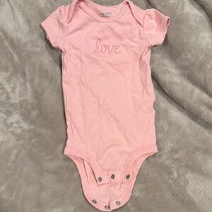 Carter's Soft Pink Love Bodysuit